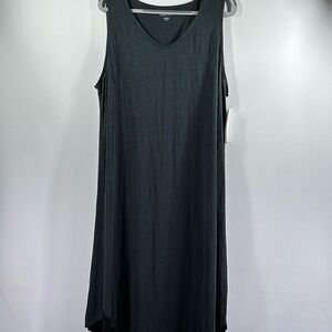NWT Eileen Fisher Organic Linen Jersey Sleeveless Maxi Dress, XL